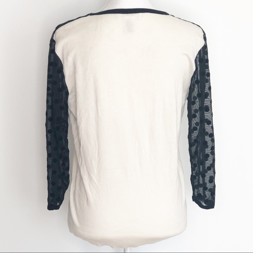 August Silk polka dot cardigan size medium - Picture 3 of 6